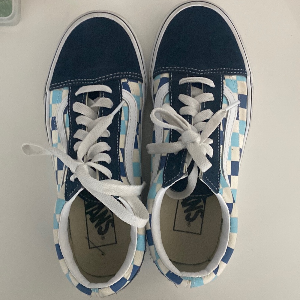 Vans old Skool blue checker lace ups